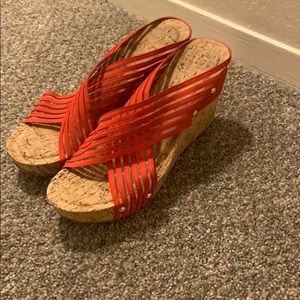 Wedge heeled slippers